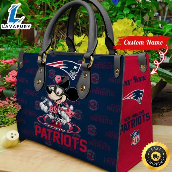 New England Patriots Mickey Retro Women Leather Hand Bag