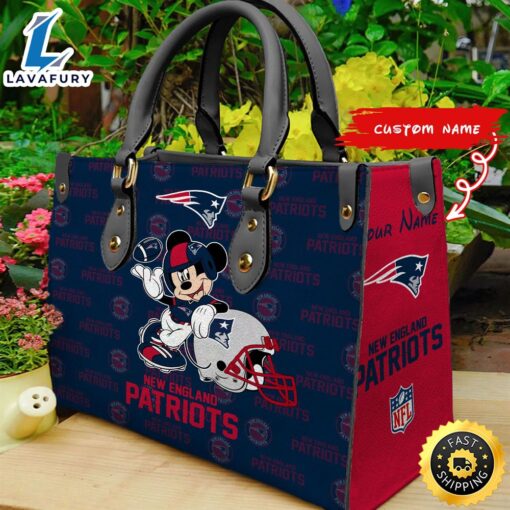 New England Patriots Mickey Women Leather Hand Bag