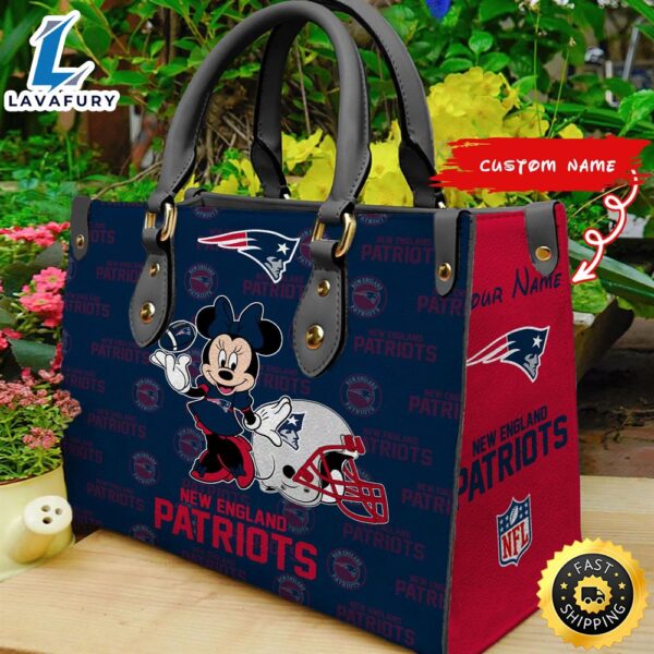 New England Patriots Minnie Women Leather Hand Bag