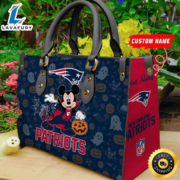 New England Patriots NFL Mickey Halloween Women Leather Hand Bag