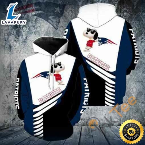 New England Patriots Snoopy Hoodie 3d