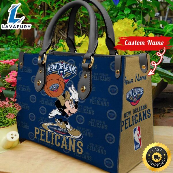 New Orleans Pelicans NBA Minnie Women Leather Hand Bag