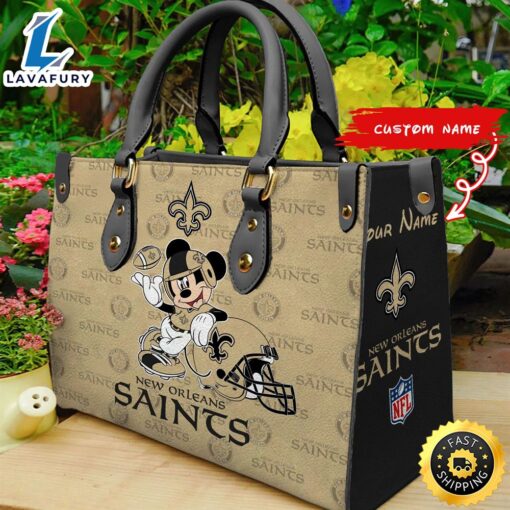 New Orleans Saints Mickey Women Leather Hand Bag