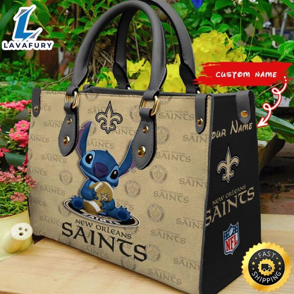 New Orleans Saints Stitch Women Leather Hand Bag