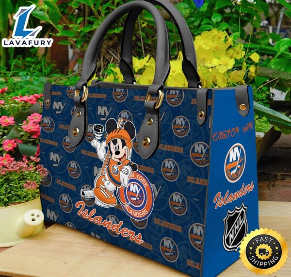 New York Islanders NHL Mickey Women Leather Hand Bag