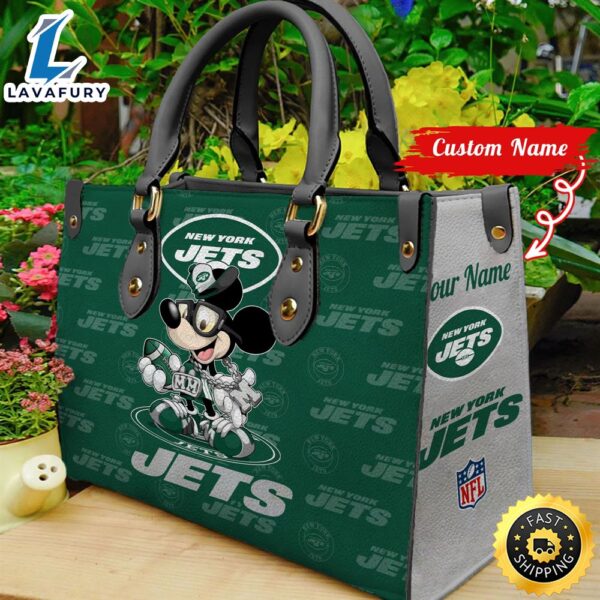 New York Jets Mickey Retro Women Leather Hand Bag