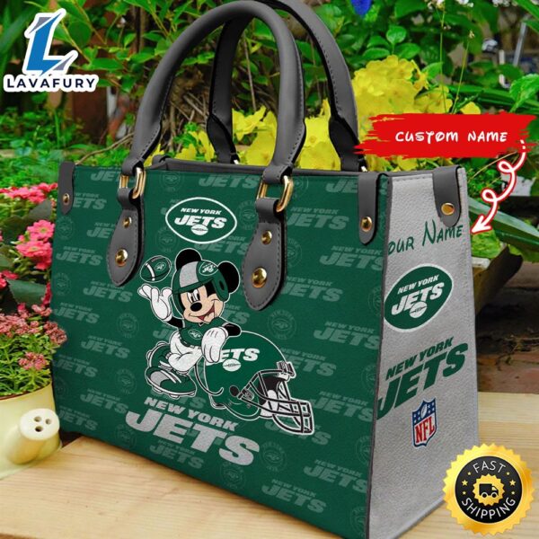 New York Jets Mickey Women Leather Hand Bag