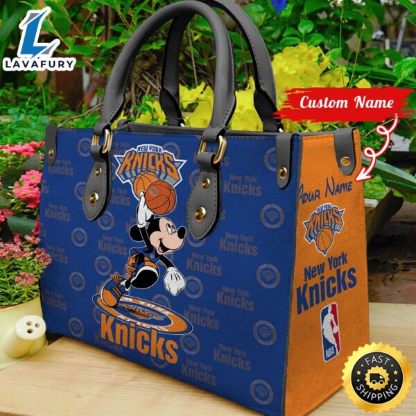 New York Knicks NBA Mickey Women Leather Hand Bag