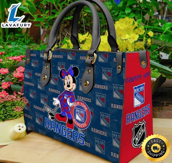 New York Rangers NHL Minnie Women Leather Hand Bag