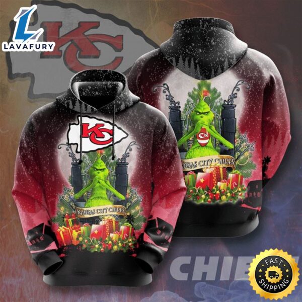 Nfl Kansas City Chiefs The Grinch Christmas Pullover Hoodie