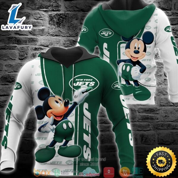 Nfl New York Jets Mickey Mouse Disney 3d Full Printing Shirt