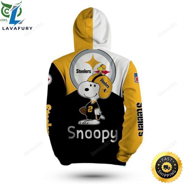 Nfl Pittsburgh Steelers Snoopy 3d Hoodie