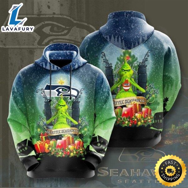Nfl Seattle Seahawks The Grinch Ugly Christmas Pullover Hoodie