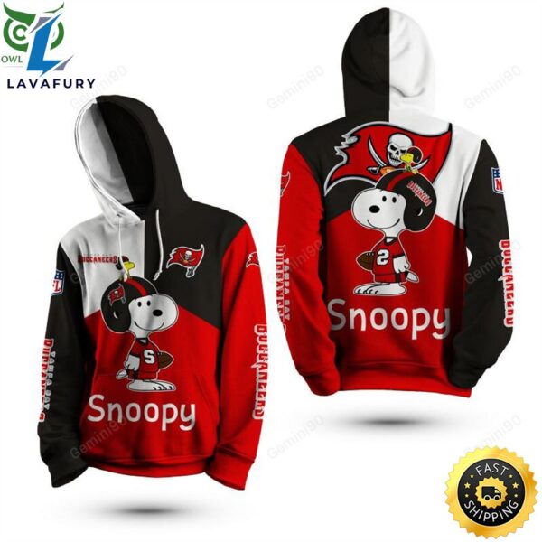 Nfl Tampa Bay Buccaneers Snoopy 3d Hoodie