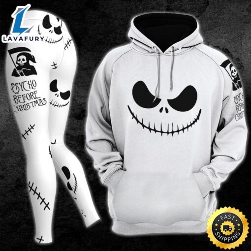 Nightmare Black & White Christmas Combo Hoodie and Leggings