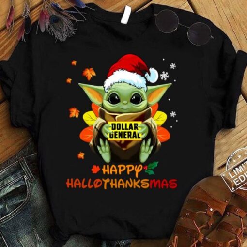 Original Baby Yoda Mashup Dollar General Happy Hallothanksmas Shirt