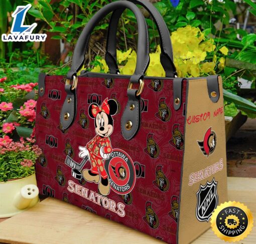 Ottawa Senators NHL Minnie Women Leather Hand Bag