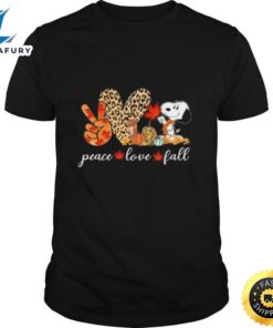 Peace Love Fall Snoopy Leopard…