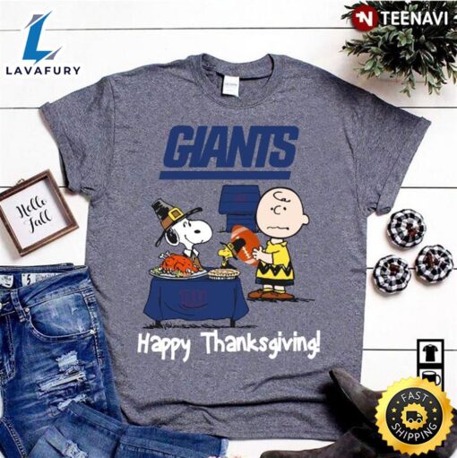 Peanuts New York Giants Football Happy Thanksgiving