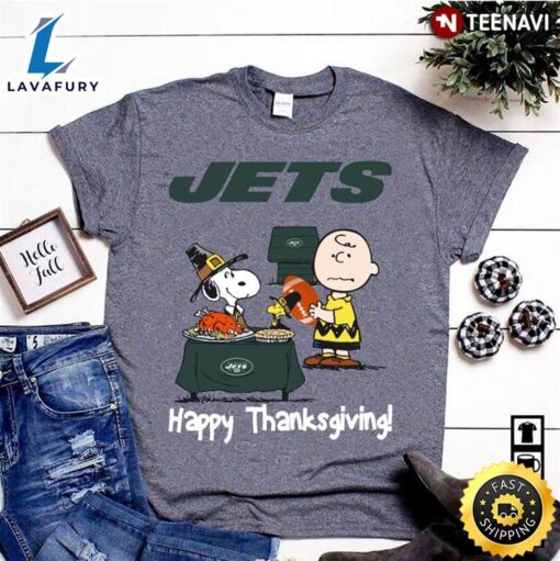 Peanuts New York Jets Football Happy Thanksgiving