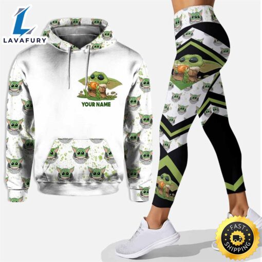 Personalized Baby Yoda Hoodie Leggings Adults Kids Star Wars