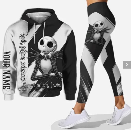 Personalized Jack Skellington Combo Hoodie And Legging 3D Set