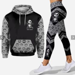 Personalized Jack Skellington Combo Hoodie And Legging Shirt