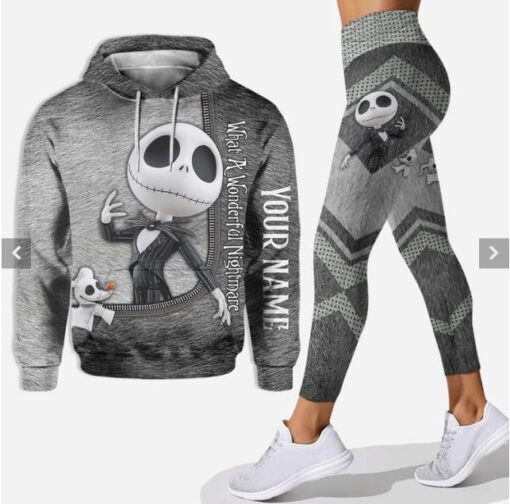 Personalized Jack Skellington Combo Hoodie And Legging