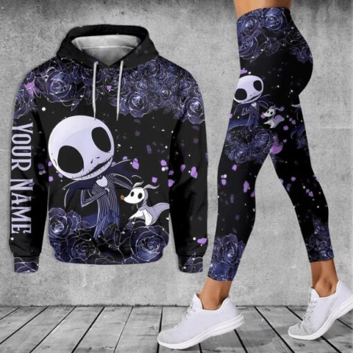 Personalized Jack Skellington & Zero Dog Combo Hoodie & Legging