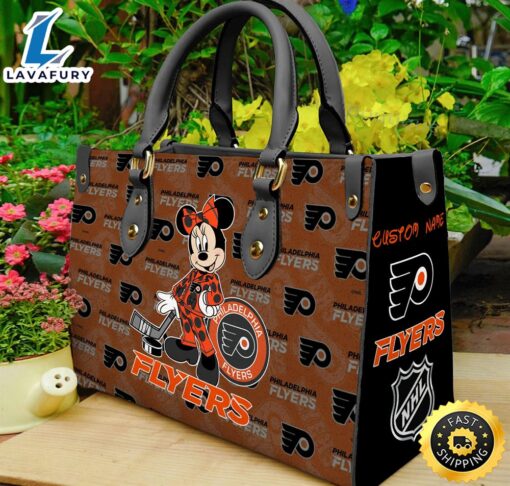 Philadelphia Flyers NHL Minnie Women Leather Hand Bag