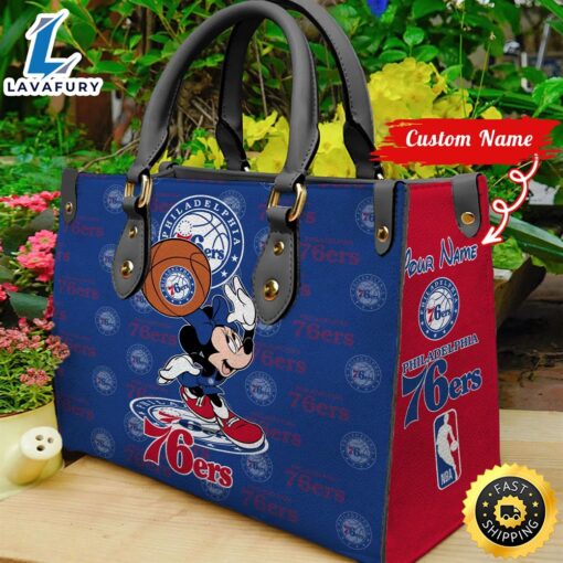 Philadelphia ers NBA Minnie Women Leather Hand Bag