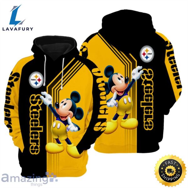 Pittsburgh Steelers Mickey Mouse 3d Hoodie