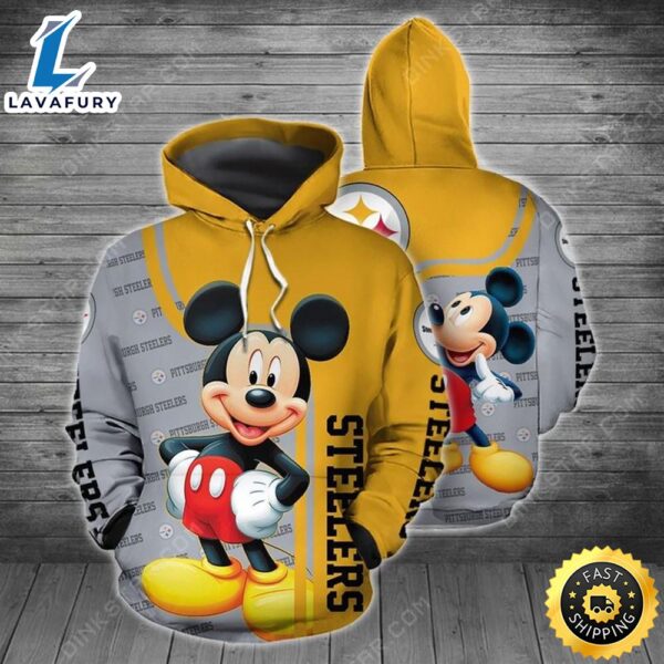 Pittsburgh Steelers Nfl Mickey Mouse Disney Men And Women 3d Shirt