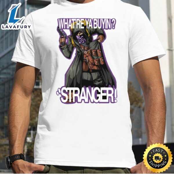 Resident Evil 4 Merchant Quotes 5 Purple Outline shirt