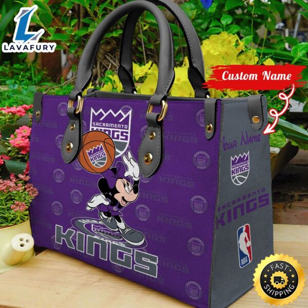 Sacramento Kings NBA Minnie Women Leather Hand Bag