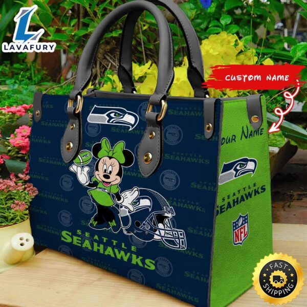Seattle Seahawks Minnie Women Leather Hand Bag