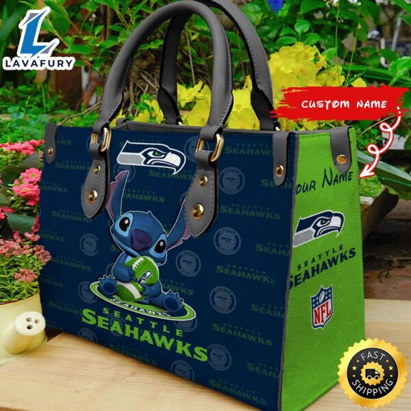 Seattle Seahawks Stitch Women Leather Hand Bag