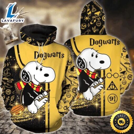 Snoopy Dogwarts 3d All Over Print Hoodie