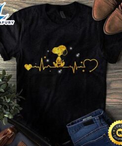 Snoopy Heartbeat T-Shirt Black
