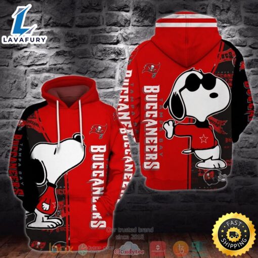 Snoopy Nfl Tampa Bay Buccaneers 3d Hoodie