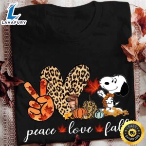 Snoopy Peace Love Fall Autumn…