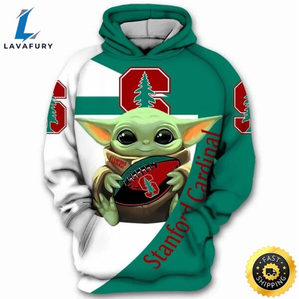 Stanford Cardinal With Yoda Baby Yoda Star Wars 3d Hoodie Cool Stanford Cardinal Gifts