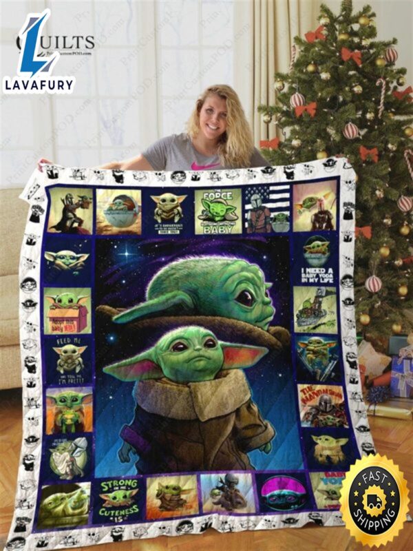 Star Wars Baby Yoda Cast Quilt Blanket Gift Idea, Quilt Blanket Printer In Us