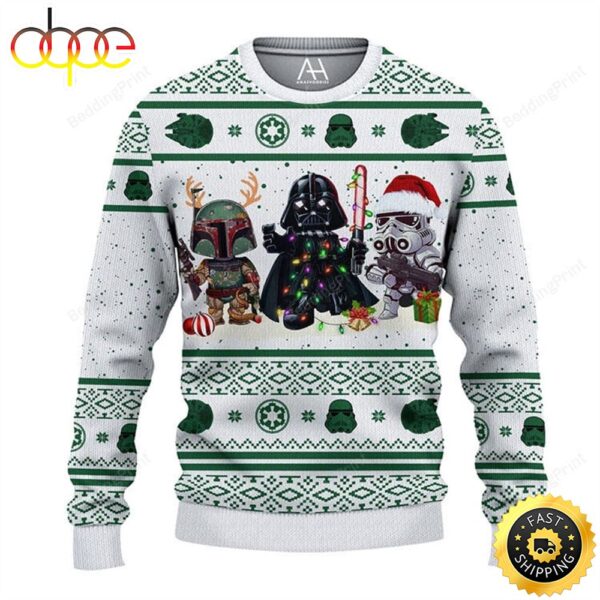 Star Wars Boba Fett, Darth Vader, Stormtrooper Ugly Christmas Sweater