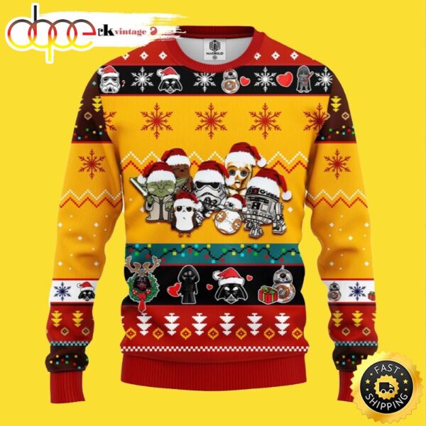 Star Wars Chibi Yoda Cute Ugly Christmas Sweater Jumper