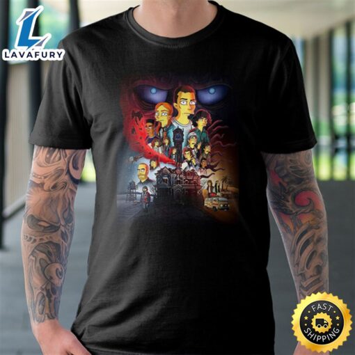 Stranger Things The Simpson Parody Design Unisex T-Shirt