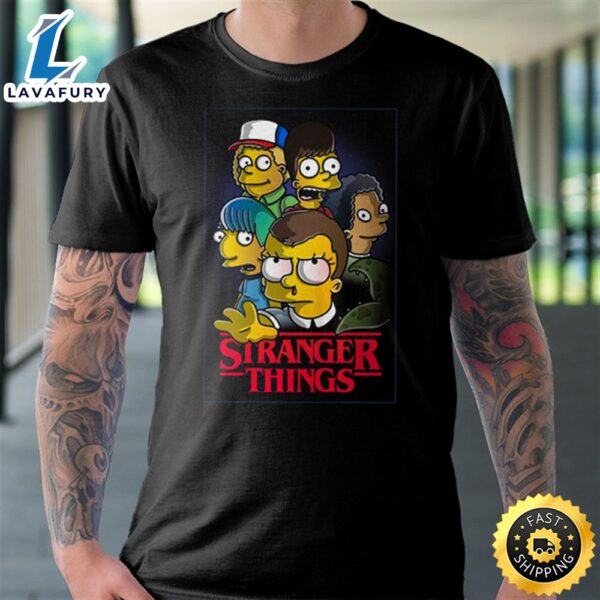 Stranger Things The Simpsons Family Portrait Vintage 1989 Unisex T-Shirt
