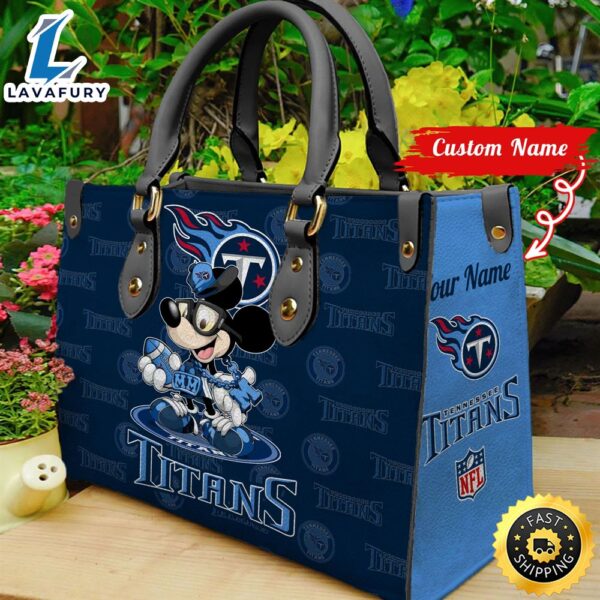 Tennessee Titans Mickey Retro Women Leather Hand Bag