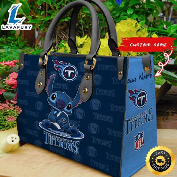 Tennessee Titans Stitch Women Leather Hand Bag