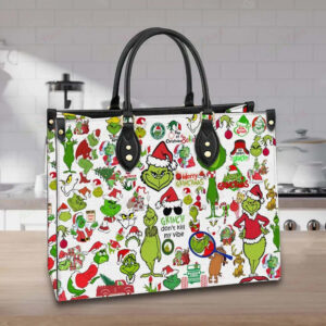 The Grinch Christmas Purse  Leather Bag Handbag For Women